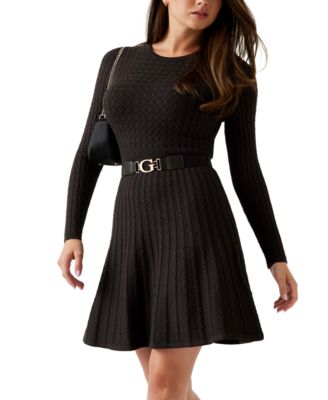 Women's Hana Belted Long Sleeve Dress