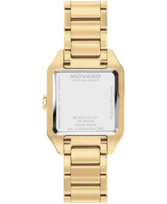 Women's 1917 Lab Grown Diamond Swiss Quartz Gold Stainless Steel Watch, 25 x 34.1mm