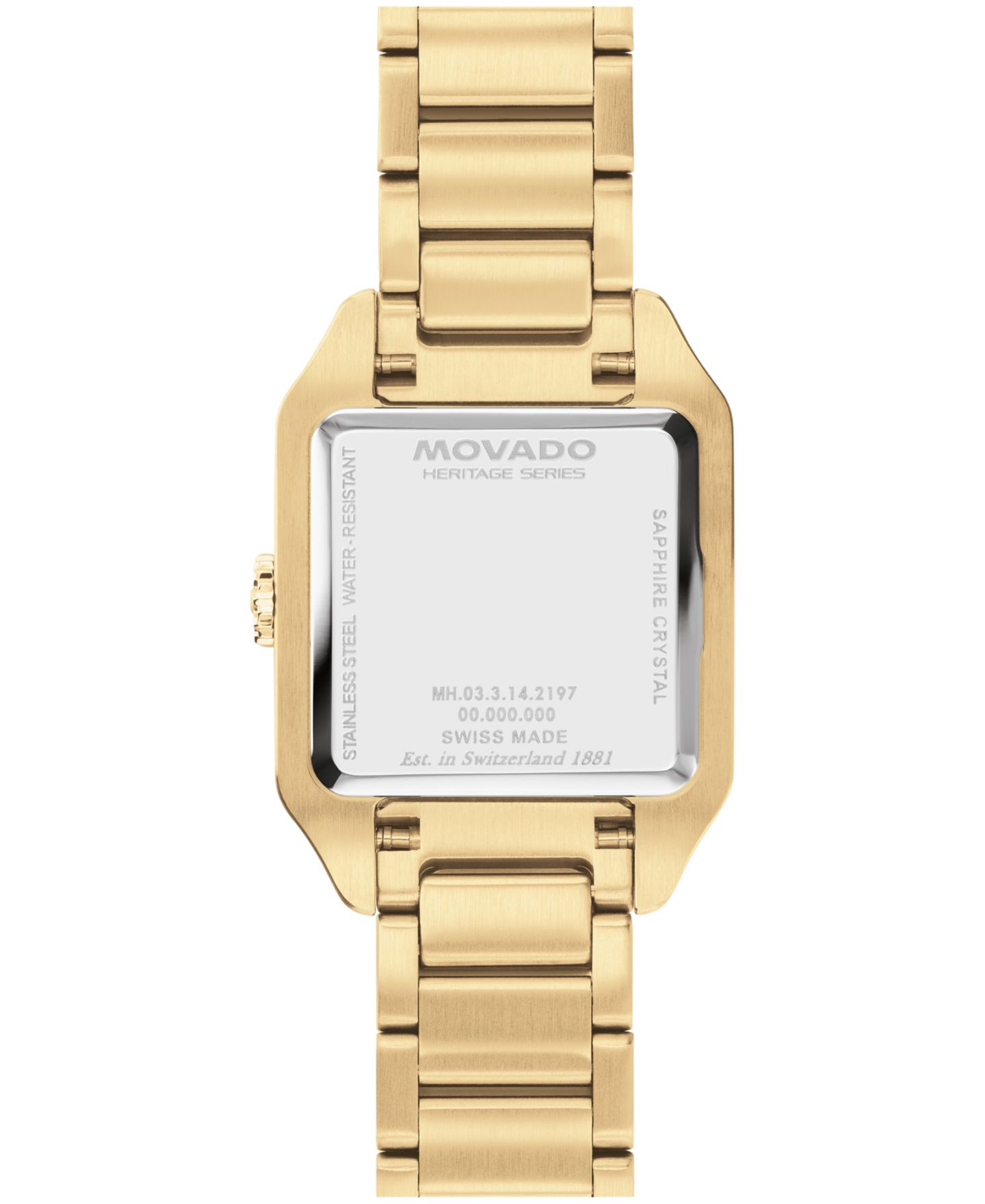 Женские часы Movado 1917 Lab Grown Diamond Swiss Quartz Gold Stainless Steel Watch, 25 x 34.1mm — фото 3