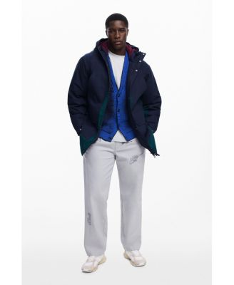 Men's Two-tone parka with hood