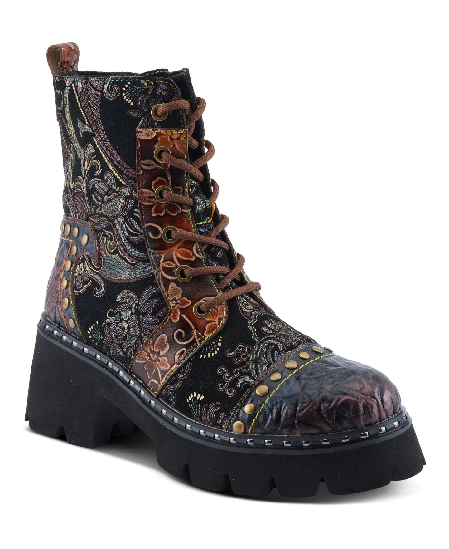 Женские ботинки L'Artiste Spring Step Severity Combat Bootie with Lace-Up Closure — фото 1