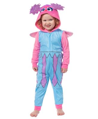 Toddler Boys 1PC Hooded Union Suit Footless Sleep Pajama - Elmo Abby Cadabby