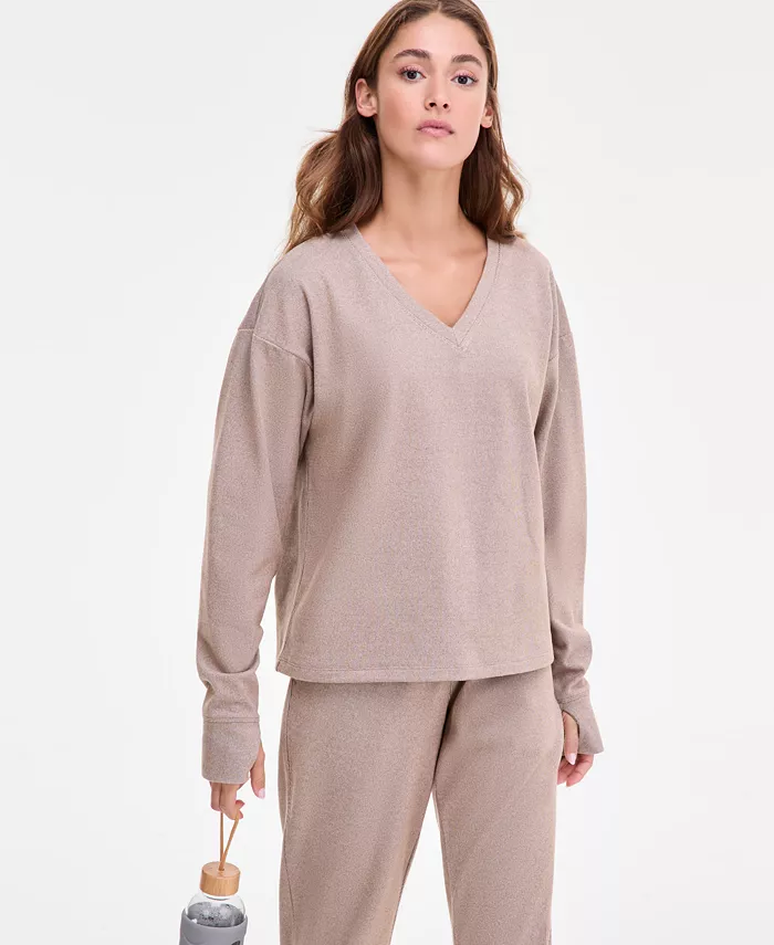Women's Brushed Rib V-Neck Sweater - thumbnail 7