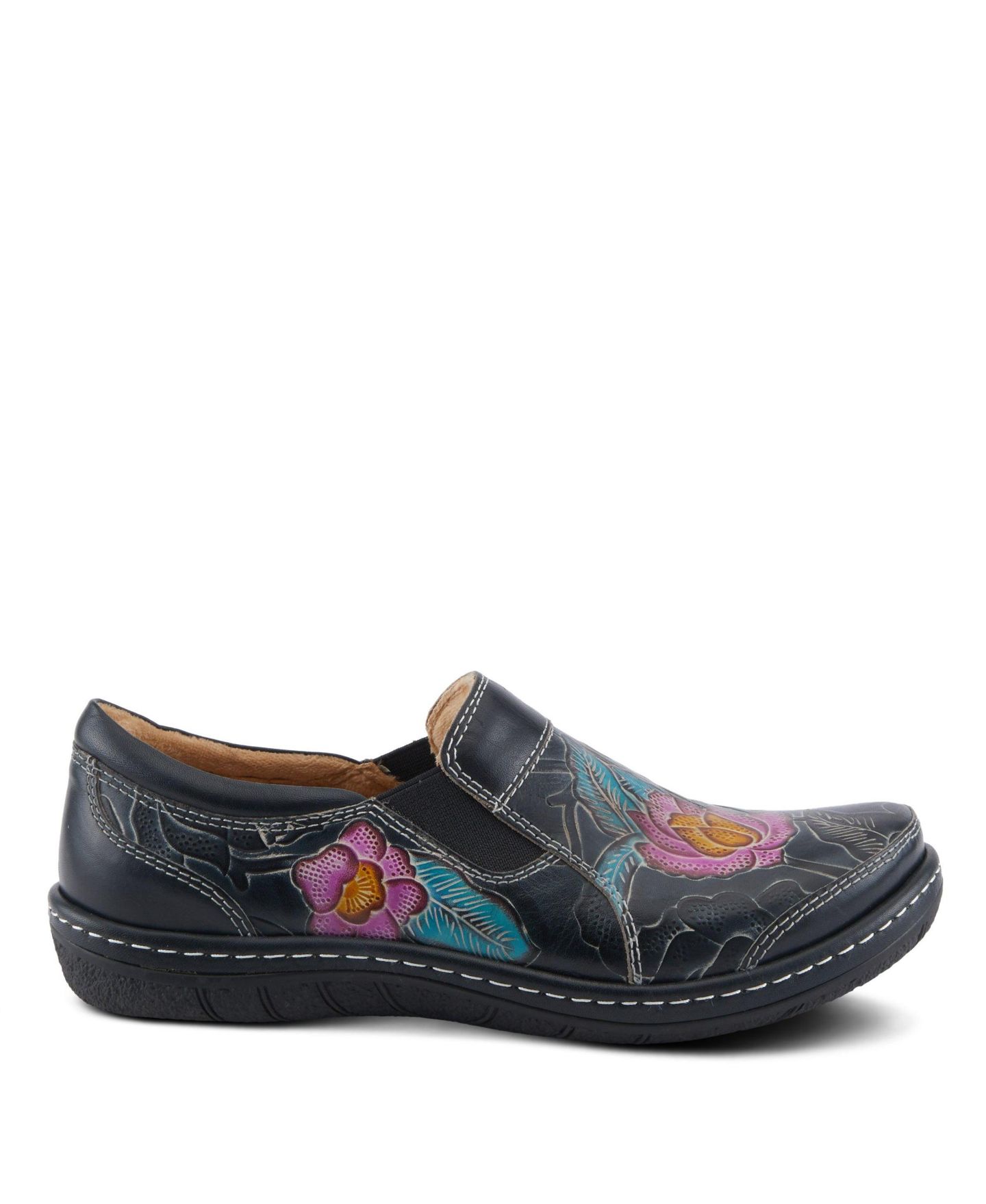 Женские сандалии L'Artiste Spring Step Annawan Slip-On with Leather Upper, цвет: Чёрный разноцветный — фото 5