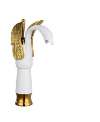 12*12*5 Swan Single Hole Single Handle Bathroom Vessel Sink Faucet With Pop Up Drain