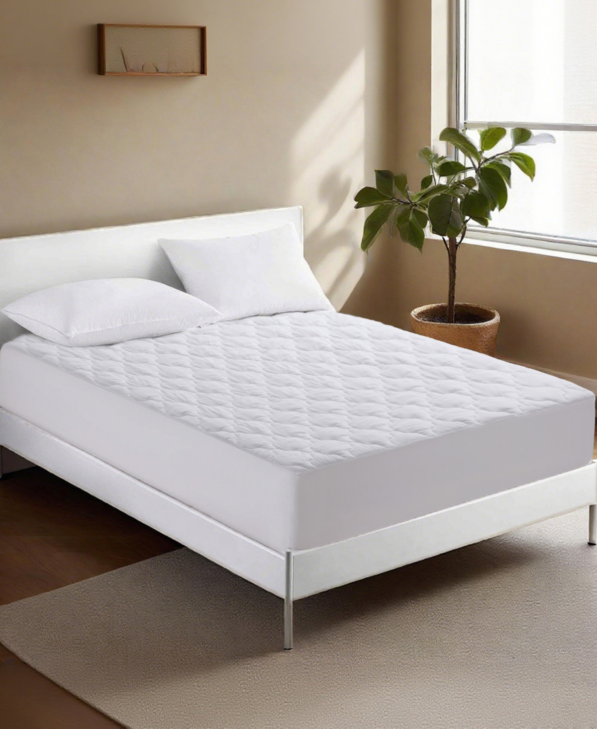Unikome Four Leaf Clover Quilted Down Alternative Mattress Pad