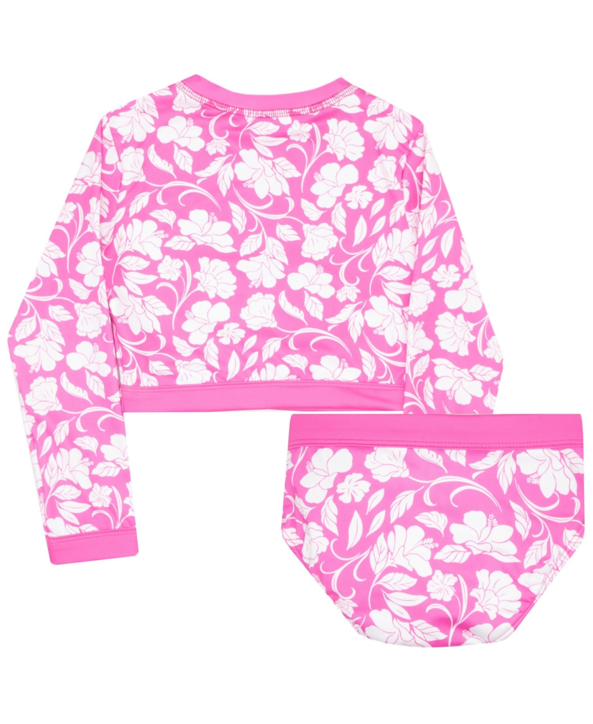 Tommy Bahama Big Girls Quick-Drying Long Sleeve Rash Guard and Bikini Bottom Swimsuit Outfit Set