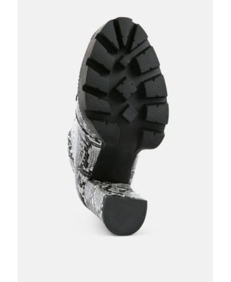 Womens Palmetto Snake Skin Ankle Boots