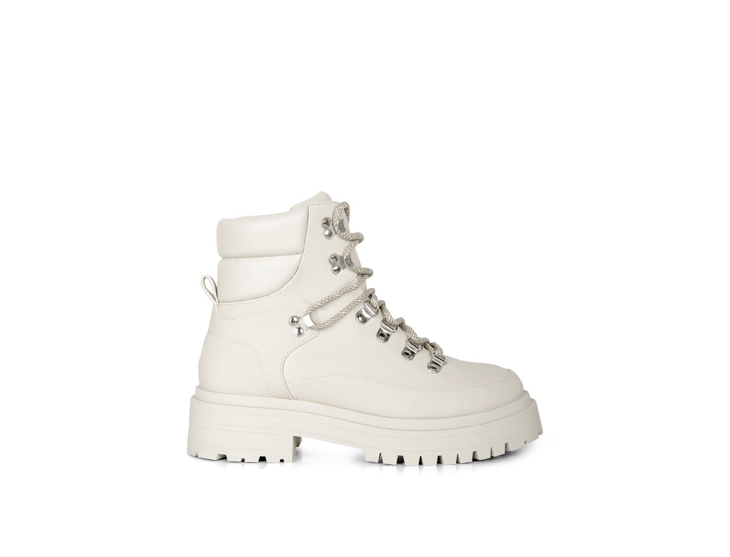 Женские ботинки London Rag Goliath Lace Up Chunky Biker, цвет: Бежевый / Хаки — фото 4