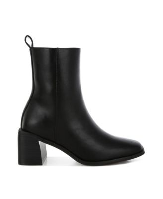 Womens Muskox Square Toe Faux Leather Boots