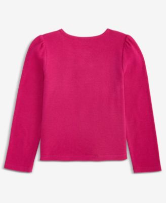 Girls' Toddler 2T-4T Ribbed Puff-Sleeve T-Shirt, Macy's Exclusive