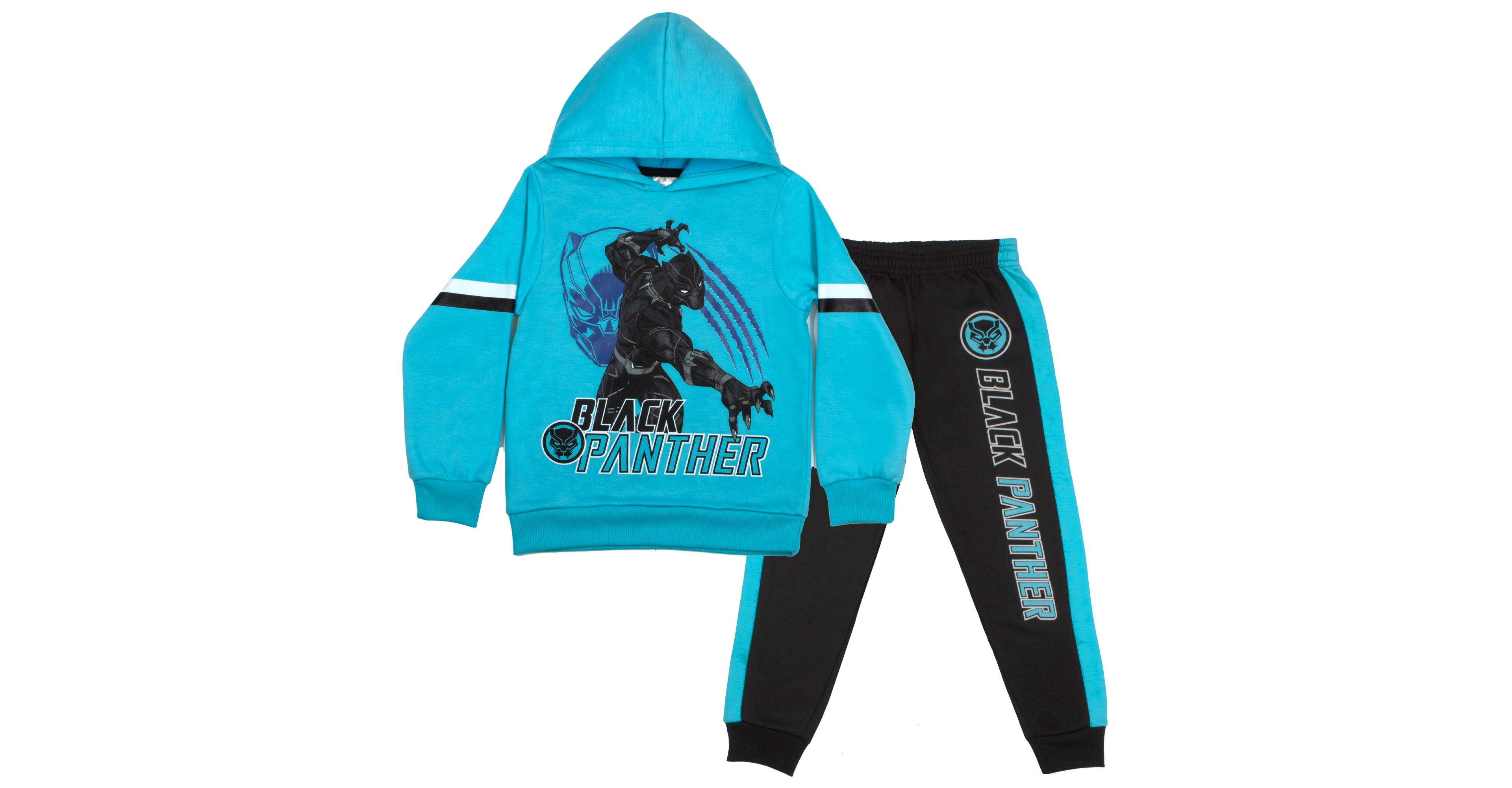 Marvel Black Panther Little Boys 2 Piece Fleece Hoodie and Jogger Pants Outfit Set