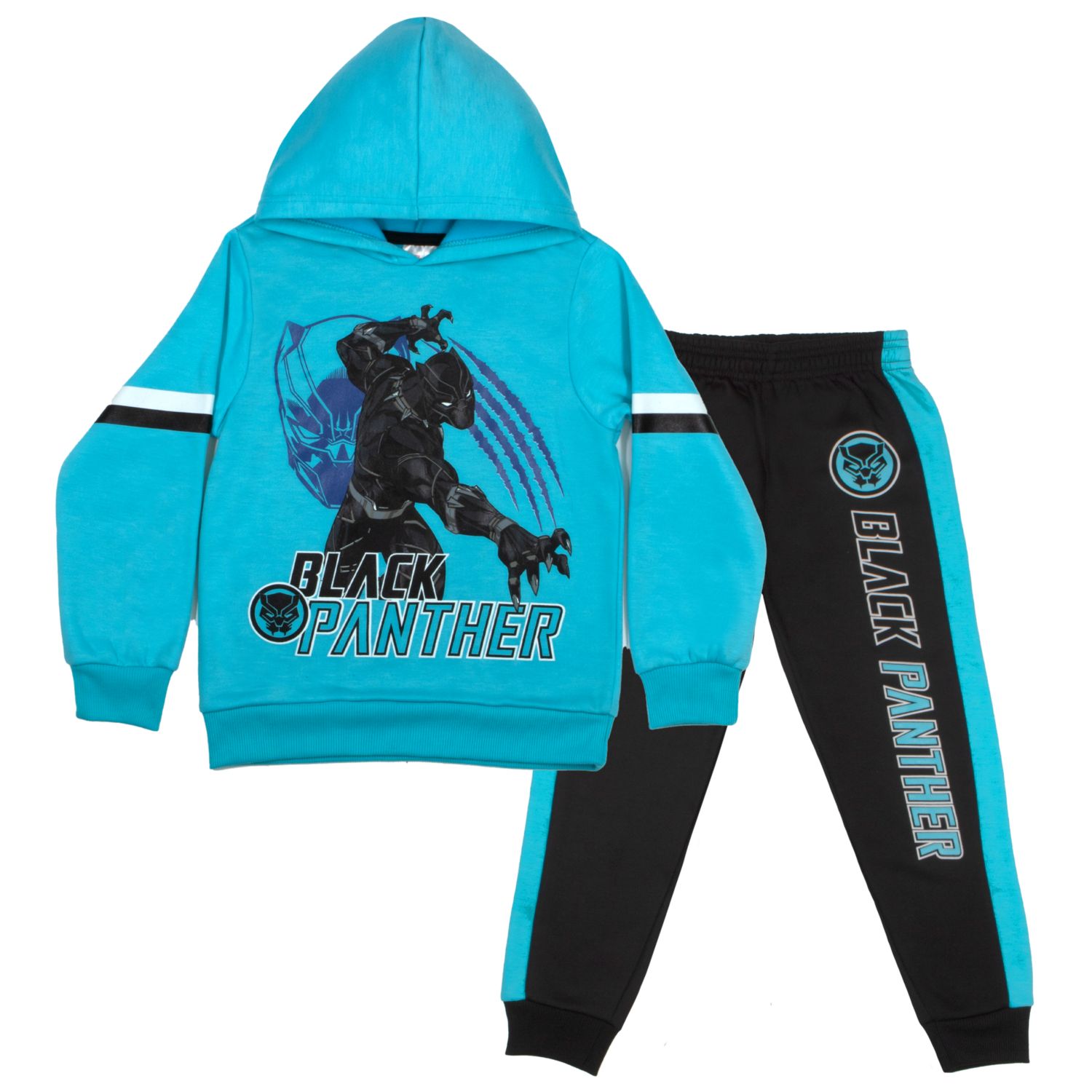 Black Panther Little Boys 2 Piece Fleece Hoodie and Jogger Pants Outfit Set