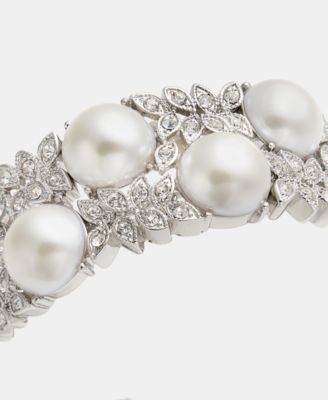 Crystal & Imitation Pearl Stretch Bracelet, Macy's Exclusive