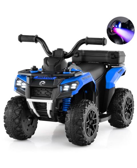 Детская игрушка Gymax 6V Kids Ride On ATV with Music & Spray Function, 44 lbs, Ages 18 Months+, цвет: Синий