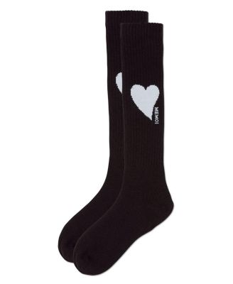 Big Girls Single Heart Logo Knee High Socks