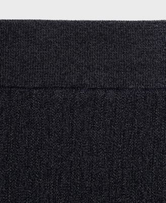 Women's Lurex Knitted Pleated Skirt