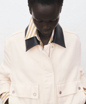 Women's Contrasting Collar Denim Jacket