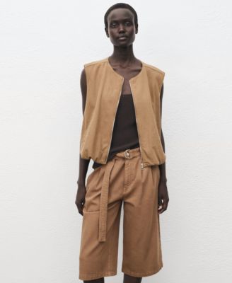 Women's Belted Denim Jorts