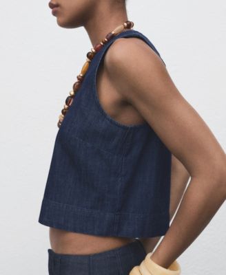 Women's Denim Crop Top