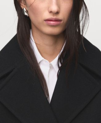 Women's Double-Breasted Wool Blend Coat