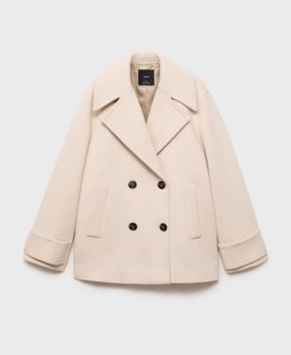Women's Double-Breasted Wool Blend Coat