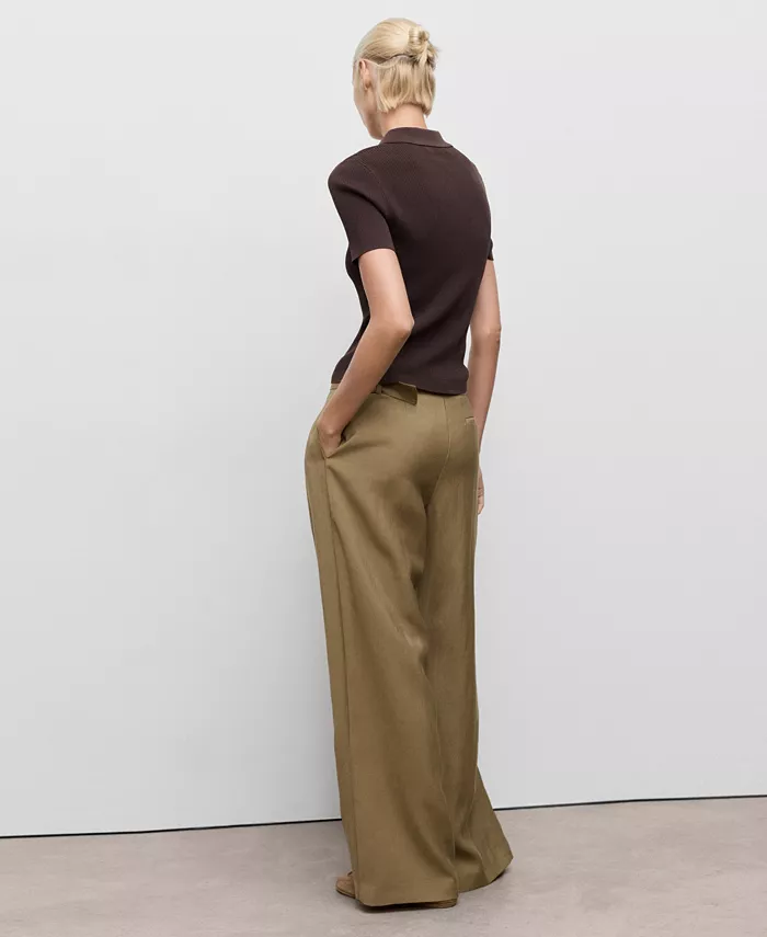 Women's Belted Paper Bag Pants - thumbnail 7