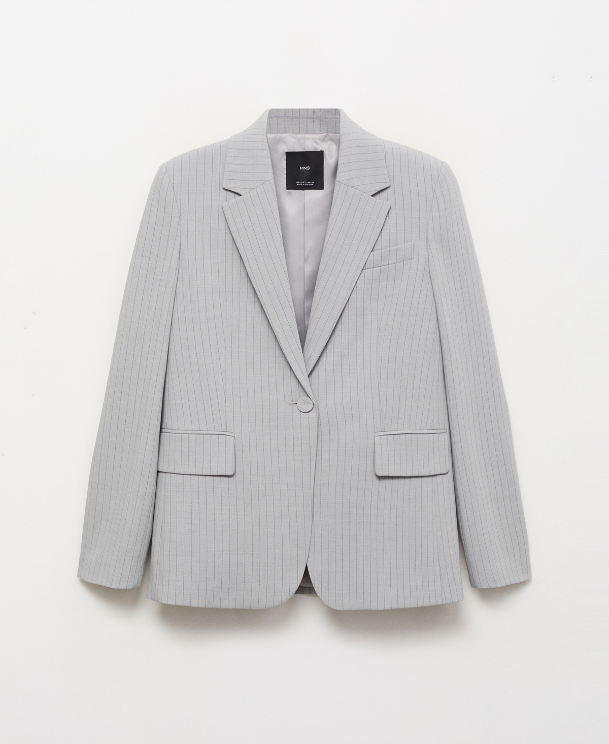 Mango Women's Pinstripe Suit Jacket In Gray