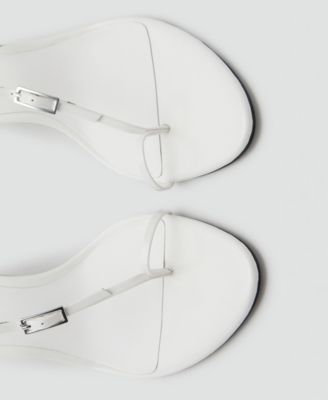 Women's Buckles Leather Heeled Sandals