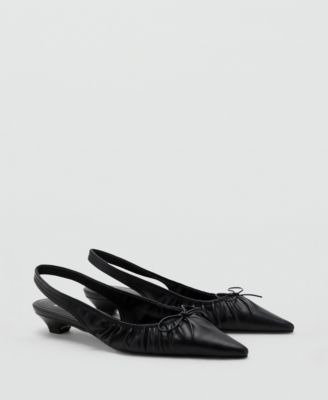 Women's Ruched Bow High-Heel Shoes