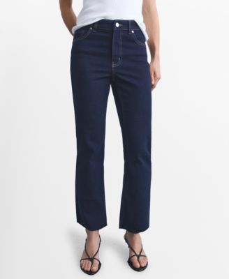 MANGO - Women's Sienna Flared Cropped Jeans