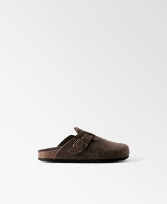 MANGO - Women's Felt Clog Slippers