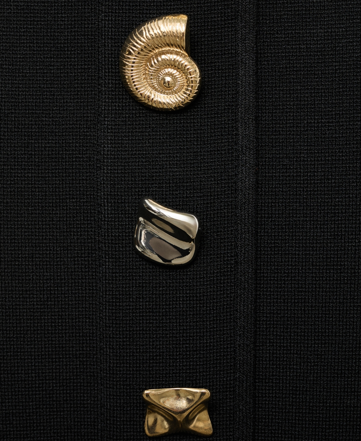 Mango Strapless Dress With Jewel Buttons Black In Black
