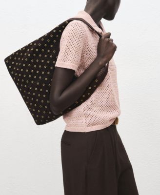 Women's Short-Sleeved Crochet Sweater