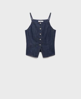 Women's Buttoned Denim Top