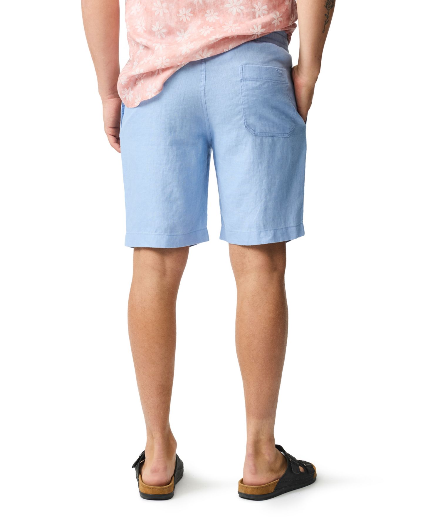 Мужские шорты Rodd & Gunn Linen 9" Resort, цвет: Шамбре синий — фото 6