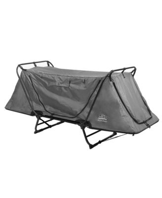 Original Quick Setup 1 Person Elevated Cot, Lounge Chair, & Tent, Gray