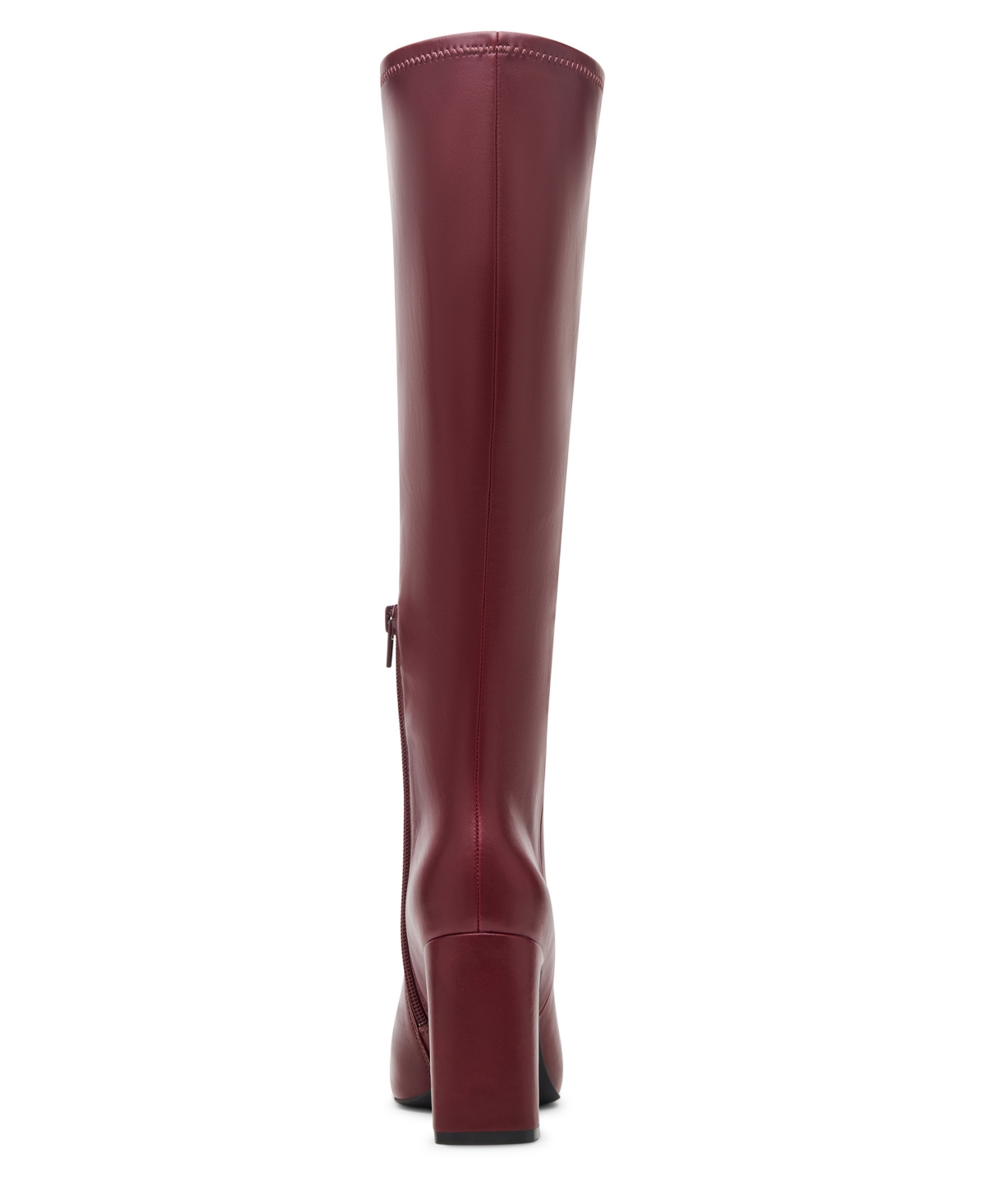 Madden Girl Wisee Wide-calf Block-heel Knee-high Dress Boots In Burgundy