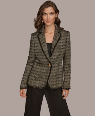 Donna Karan New York - Women's Novelty One Button Jacket