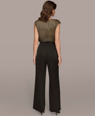 Women's Charmeuse High Rise Wide Leg Pants, Regular & Petite