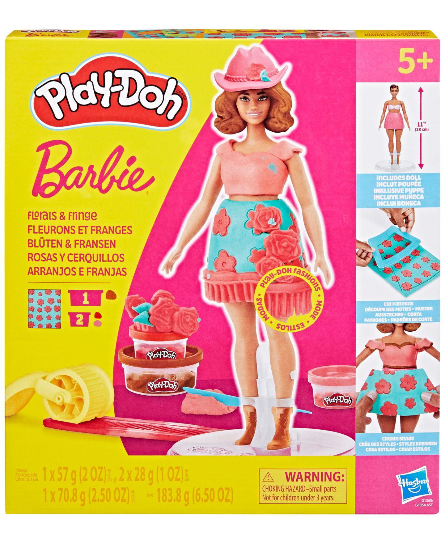 Детские фигурки Play-Doh Barbie Florals and Fringe Set — фото 2