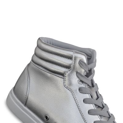 Women's Silver High-top Sneaker