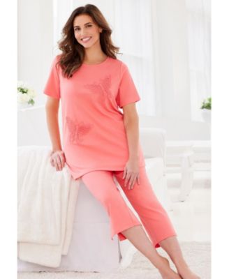 Women's 2-Piece Applique Capri