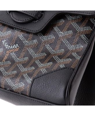 Mini Saigon Top Handle Bag Coated Canvas with Leather