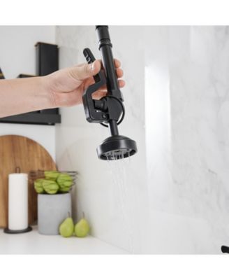 Commercial Restaurant Pull Down 2-Handle Wall Mount Pre-Rinse Spray Utility Kitchen Faucet