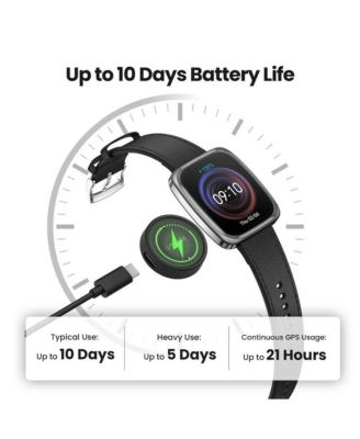 Active 2 (Square) Smart Watch with Sapphire Glass, Heart Rate Tracking & 10-Day Battery – Black Leather