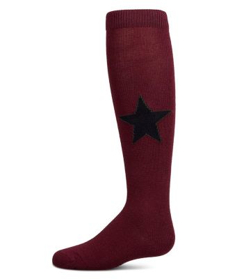 Big Girls Cotton-Rich Star Themed Knee Sock