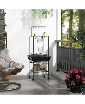 Bird Sd with Wheels for Indoor Outdoor Small Parrot, Dark