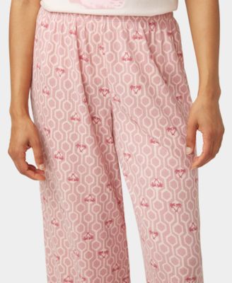 Women's 2-Piece Embellished Short-Sleeve Pajama Set