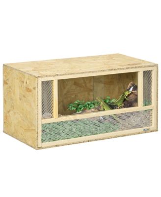 Wooden Reptile Terrarium for Chameleon, Lizard, Snake, Frog, Turtle